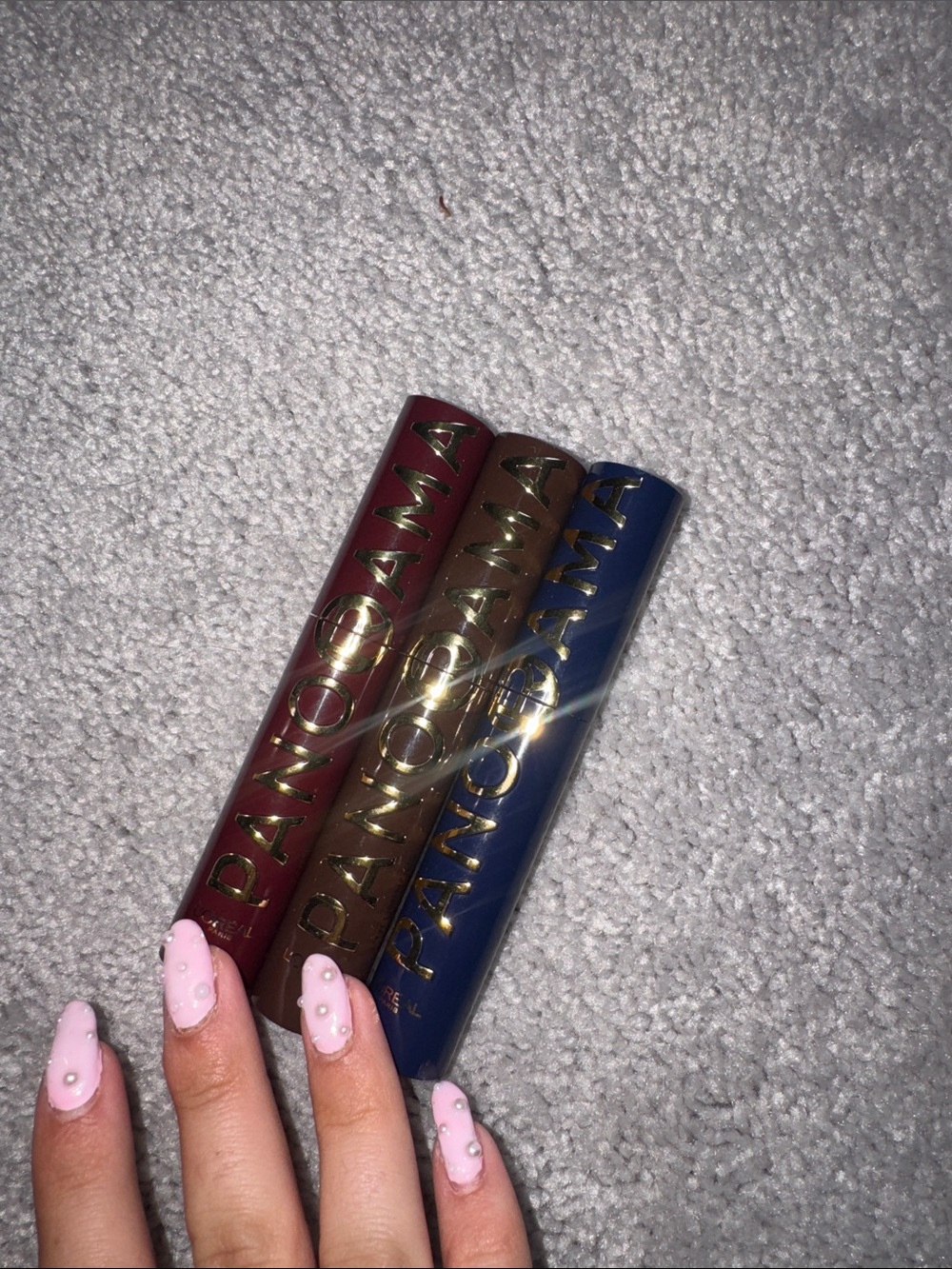 L'Oreal Pandora Mascara Trio in Burgundy, Gold, Navy